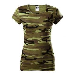 Damska Koszulka Pure Camo. Zielone topy sportowe damskie ALDER, m, bez wzorów, z bawełny, bez ramiączek. Za 59.99 zł.