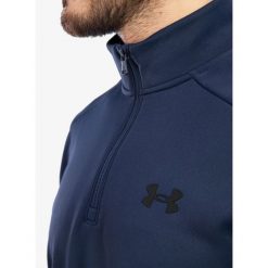 Bluza bez kaptura męska Under Armour Armour Fleece 1/4 Zip. Niebieskie bluzy sportowe męskie Under Armour, bez wzorów, sportowe, bez kołnierzyka, bez ramiączek. Za 252.95 zł.