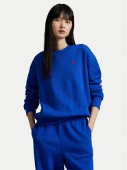 Polo Ralph Lauren Bluza 211971697005 Niebieski Relaxed Fit. Niebieskie bluzy bez kaptura damskie Polo Ralph Lauren, l, z bawełny. Za 669.99 zł.