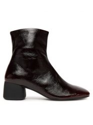 Vagabond Shoemakers Botki Livia 6056-060-38 Bordowy. Czerwone botki damskie Vagabond Shoemakers, z lakierowanej skóry, bez obcasa, na słupku, bez zapięcia. Za 799.99 zł.