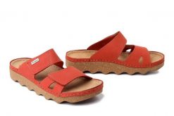 INBLU CX-04KU 013 arancio, klapki damskie. Brązowe klapki damskie Inblu, bez wzorów, ze skóry, bez obcasa. Za 137.90 zł.