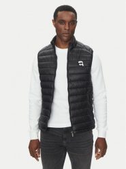 KARL LAGERFELD Kamizelka 505711 500590 Czarny Regular Fit. Czarne kamizelki męskie Karl Lagerfeld, m, z syntetyku. Za 559.99 zł.