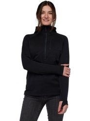 Black Diamond Kurtka polarowa "Coefficient QZ" w kolorze czarnym rozmiar: S. Czarne kurtki damskie Black Diamond, s, bez wzorów, z polaru, bez kaptura. Za 289.88 zł.