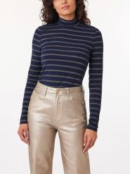 Scotch & Soda Koszulka w kolorze granatowym rozmiar: M. Niebieskie bluzki damskie Scotch & Soda, m, bez wzorów, bez kołnierzyka, bez ramiączek. Za 79.03 zł.