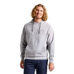 Bluza Z Kapturem Z Logo Slam Dorosłych. Szare bluzy sportowe męskie SLAM, na zimę, bez wzorów, z bawełny, sportowe, bez kołnierzyka, bez ramiączek. Za 470.99 zł.