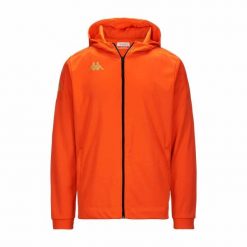 Kurtka z dresu Kappa Grevolo. Brązowe kurtki męskie Kappa, bez wzorów, z dresówki, sportowe, bez kaptura. Za 269.00 zł.