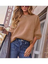 Milan Kiss Sweter w kolorze beżowym rozmiar: M. Brązowe golfy damskie Milan Kiss, m, bez wzorów, bez ramiączek. Za 165.99 zł.