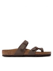 Birkenstock Japonki Mayari 0071061 Brązowy. Brązowe klapki damskie Birkenstock, bez wzorów, ze skóry, bez obcasa. Za 429.99 zł.