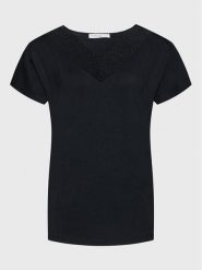 Femilet by Chantelle Koszulka piżamowa Jazz FNA550 Czarny Regular Fit. Czarne koszule nocne damskie Femilet by Chantelle, bez wzorów. Za 139.99 zł.