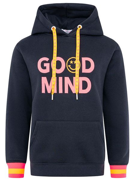 Zwillingsherz Bluza "Good Mind" w kolorze granatowym rozmiar: L. Niebieskie bluzy z kapturem damskie Zwillingsherz, l. Za 205.45 zł.
