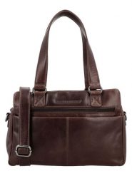 HIDE & STITCHES Skórzana torebka "Porto" w kolorze ciemnobrązowym - 28 x 19,5 x 10 cm rozmiar: onesize. Brązowe torebki klasyczne damskie HIDE & STITCHES, bez wzorów, z materiału, bez dodatków. Za 296.56 zł.