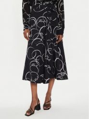 KARL LAGERFELD Spódnica midi 245W1203 Czarny Regular Fit. Czarne spódniczki damskie Karl Lagerfeld, bez wzorów, z wiskozy, midi. Za 549.99 zł.