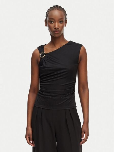 Marciano Guess Top G6GP02 K3068 Czarny Slim Fit. Czarne topy damskie Marciano Guess, s, z aplikacjami, z wiskozy, bez ramiączek. Za 519.99 zł.