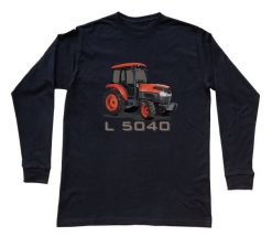 Kubota — bluzka z długim rękawem (Rozmiar: S (dorosła); Kolor koszulki: czarny; Rodzaj nadruku: Kubota). Czarne bluzki damskie nikiniki, l, bez wzorów, z bawełny, bez kołnierzyka, bez ramiączek. Za 99.00 zł.