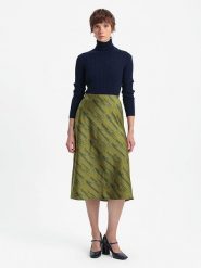 BGN Spódnica w kolorze khaki rozmiar: 40. Brązowe spódniczki damskie BGN, bez wzorów, z podwyższonym stanem, midi, proste. Za 78.28 zł.