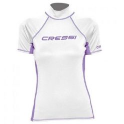 Koszulka do pływania damska Cressi Rash Guard S/SL. Białe bluzki damskie CRESSI, s, bez wzorów, bez kołnierzyka. Za 76.99 zł.