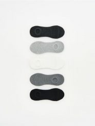 Skarpetki z bawełną 5 pack - szary. Szare skarpetki damskie Reserved, bez wzorów, z bawełny. Za 49.99 zł.