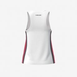 CLUB 25 Tank Top Girls. Czerwone topy damskie HEAD, bez wzorów, z meshu, bez kołnierzyka. W wyprzedaży za 135.00 zł.