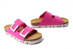 DR. BRINKMANN 700685-43 pink, klapki damskie. Czerwone klapki damskie Dr. Brinkmann, bez wzorów, ze skóry, bez obcasa. Za 329.90 zł.