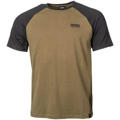 Koszulka Wędkarska T-Shirt Z Logo Nash Make It Happen Raglan. Brązowe t-shirty męskie Nash, s, bez wzorów, bez kołnierzyka. Za 99.99 zł.