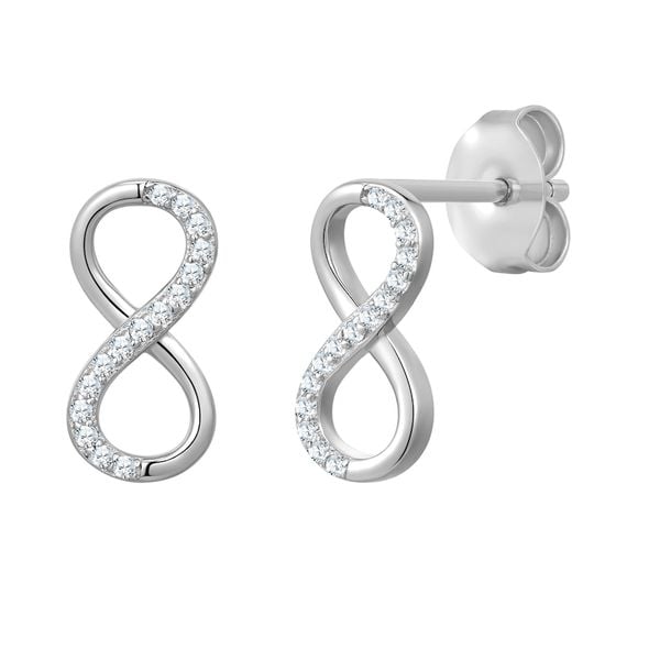 Rafaela Donata Kolczyki Infinity Srebro wysokiej próby Srebrny 1 ct Damski. Szare kolczyki damskie Rafaela Donata, z cyrkonią, srebrne, na sztyftcie. Za 169.99 zł.