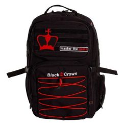 Wielokolorowy plecak Spartan Crown w kolorze czarnym. Czarne plecaki damskie BLACK CROWN, bez wzorów. Za 329.99 zł.