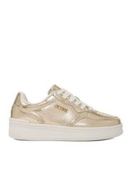 Guess Sneakersy EO-WEGG211W2026A Złoty. Żółte buty sportowe dziewczęce Guess, z aplikacjami, ze skóry, bez zapięcia. Za 249.99 zł.