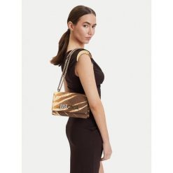 Torebka Just Cavalli. Brązowe torebki wieczorowe Just Cavalli, bez wzorów, wizytowe, bez kołnierzyka, bez ramiączek. Za 841.99 zł.