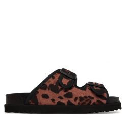 Klapki Scholl. Brązowe klapki damskie Scholl, bez wzorów, bez obcasa. Za 463.99 zł.