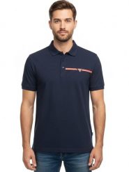 Geographical Norway Koszulka polo "Kelif" w kolorze granatowym rozmiar: 3XL. Niebieskie koszulki polo męskie Geographical Norway, xl, bez wzorów, z bawełny, bez ramiączek. Za 88.95 zł.