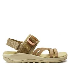 Sandały Merrell. Brązowe sandały damskie MERRELL, bez wzorów, bez obcasa, na płaskiej podeszwie. Za 219.99 zł.