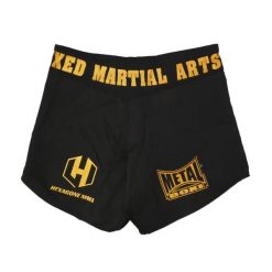 Damskie spodenki bokserskie Metal Boxe Hexagone. Czarne szorty damskie METAL BOXE, bez wzorów, sportowe. Za 214.50 zł.