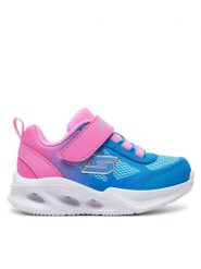 Skechers Sneakersy 303714N/HPBL Niebieski. Niebieskie buty sportowe dziewczęce Skechers, bez wzorów, z materiału, bez zapięcia. Za 129.99 zł.