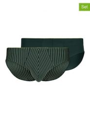 Skiny Slipy (2 pary) w kolorze ciemnozielonym rozmiar: S. Zielone slipki męskie Skiny, bez wzorów. Za 73.99 zł.