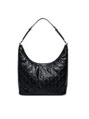 Calvin Klein Torebka Emblem Aop Debossed Medium Shbag LV04F3875G Czarny. Czarne torebki klasyczne damskie CALVIN KLEIN, bez wzorów, ze skóry, bez dodatków. Za 649.99 zł.