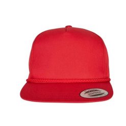 Czapka Golfowa YP Classics Poplin. Czerwone czapki z daszkiem damskie FLEXFIT, bez wzorów, z bawełny. Za 65.99 zł.