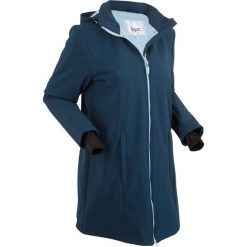 Kurtka softshell z podszewką barankiem bonprix ciemnoniebieski. Niebieskie kurtki damskie bonprix, bez wzorów, z softshellu, bez kaptura. Za 159.99 zł.