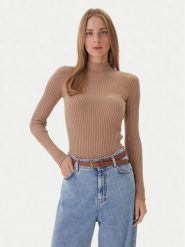 Kontatto Sweter 3M0814C Beżowy Regular Fit. Brązowe swetry klasyczne damskie Kontatto, m, z syntetyku, bez kołnierzyka. Za 259.99 zł.