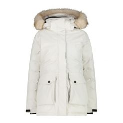 Parka dla kobiet CMP. Białe parki damskie CMP, na jesień, l, bez wzorów, z materiału. Za 699.99 zł.
