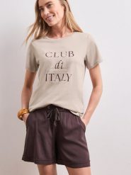 Street One Koszulka Kobiety Bawełna beżowy, 36. Brązowe t-shirty damskie Street One, bez wzorów, z bawełny, bez kołnierzyka. Za 129.95 zł.