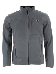 Peak Mountain Kurtka polarowa "Calonor" w kolorze szarym rozmiar: M. Szare kurtki męskie Peak Mountain, m, bez wzorów, z materiału, bez kaptura. Za 130.99 zł.