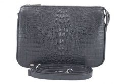 Listonoszka wężowa BARBERINI'S czarna 604/1-1. Czarne shopper bag damskie Barberinis, bez wzorów, ze skóry, małe, bez dodatków. Za 148.49 zł.