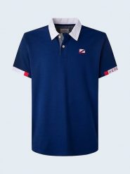 Pepe Jeans Koszulka polo w kolorze granatowym rozmiar: M. Niebieskie koszulki polo męskie Pepe Jeans, m, bez wzorów, z bawełny, bez ramiączek. Za 127.35 zł.