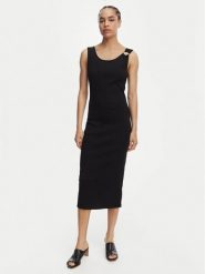 Liu Jo Beachwear Sukienka codzienna VA6129 J4822 Czarny Regular Fit. Czarne sukienki damskie Liu Jo Beachwear, na co dzień, xs, bez wzorów, z bawełny, bez kołnierzyka, bez ramiączek, proste. Za 389.99 zł.