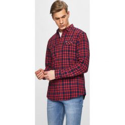 Wrangler - Koszula. Czerwone koszule męskie Wrangler, m, bez wzorów, z bawełny, bez kołnierzyka, bez ramiączek. W wyprzedaży za 109.90 zł.