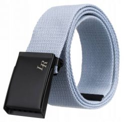 Pasek parciany Loren BJ-B-1 błękitny. Niebieskie paski męskie Loren, bez wzorów, z materiału, eleganckie. Za 19.99 zł.