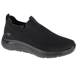 Buty sportowe Sneakersy męskie, Skechers Go Walk Arch Fit. Niebieskie buty sportowe na co dzień męskie Skechers, z tkaniny, bez zapięcia. Za 369.00 zł.