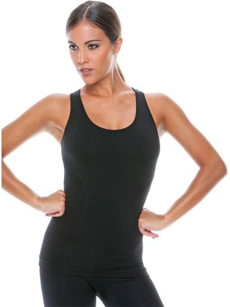 Controlbody Top sportowy w kolorze czarnym rozmiar: L/XL. Czarne topy damskie Controlbody, l, bez wzorów, z materiału, bez ramiączek. Za 61.46 zł.