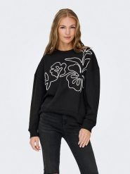 JDY Bluza "Canoa" w kolorze czarnym rozmiar: M. Czarne bluzy bez kaptura damskie JDY, m. Za 91.99 zł.