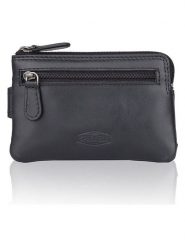 SPARWELL Skórzany portfel "Nash" w kolorze czarnym - 12,5 x 8,5 x 1,5 cm rozmiar: onesize. Czarne portfele damskie SPARWELL, bez wzorów, z materiału. Za 43.99 zł.